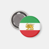 Iran Flag Lion And Sun Shah of Iran Flag Magnet (Voorkant / Achterkant)