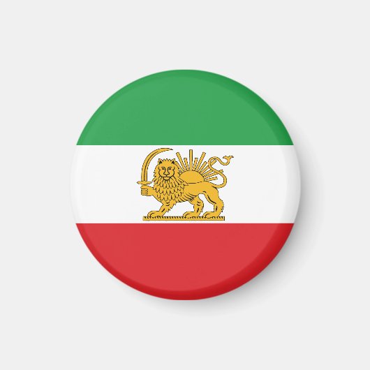 Iran Flag Lion And Sun Shah of Iran Flag Magnet (Voorkant)