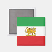 Iran Flag Lion And Sun Shah of Iran Flag Magnet (Voorkant / Achterkant)