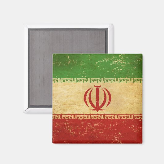 Iran Flag ontwerpmagneet Magneet (Voorkant / Achterkant)