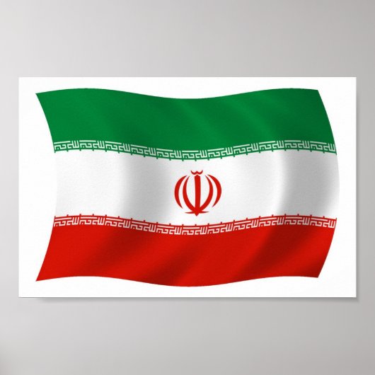 Iran Flag Poster Print (Voorkant)