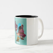 Iran geïllustreerd reisposterdrukbeeld tweekleurige koffiemok (Voorkant rechts)