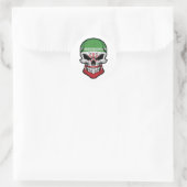 Iran glimlachende schedelvlag ronde sticker (Tas)