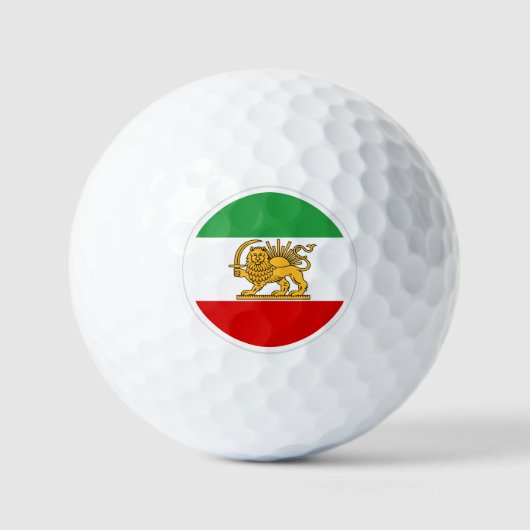 Iran Golf Balls, Perzische vlag, sjah of Iran Golfballen (Voorkant)