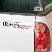 Iran heeft massavernietigingswapens bumpersticker (Op Truck)