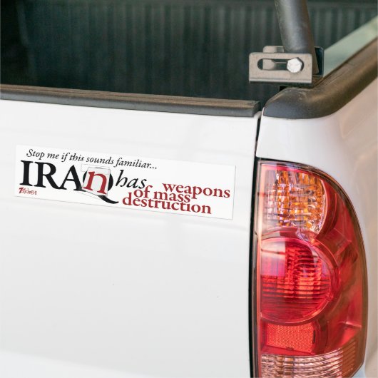 Iran heeft massavernietigingswapens bumpersticker (Op Truck)
