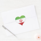 Iran houdt van vlag trots hart sticker (Envelop)