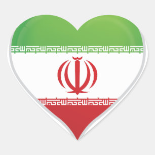 Iran houdt van vlag trots hart sticker