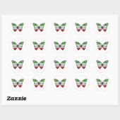 Iran Hypolimnas Butterfly Ronde Sticker (Vel)