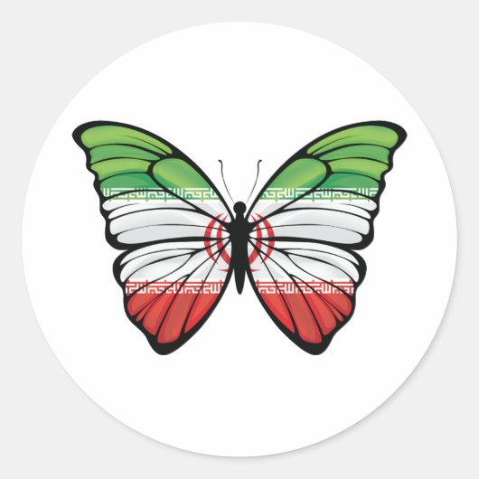 Iran Hypolimnas Butterfly Ronde Sticker (Voorkant)