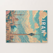 Iran Illustratie Reis Kunst Vintage Legpuzzel (Horizontaal)