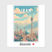 Iran Illustratie Reis Kunst Vintage Sticker (Vel)