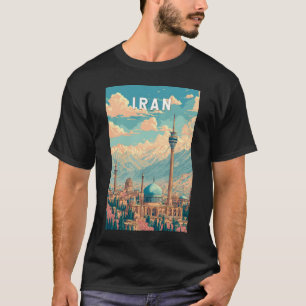 Iran Illustratie Reis Kunst Vintage T-shirt