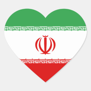 Iran/Iraans/Iraanse hartvlag Hart Sticker