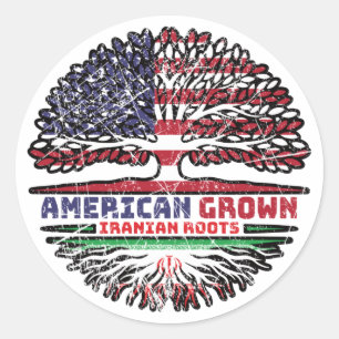 Iran Iraanse Amerikaanse Amerikaanse Amerikaanse A Ronde Sticker