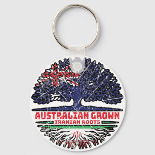 Iran Iraanse Australische Australische strandvlag Sleutelhanger