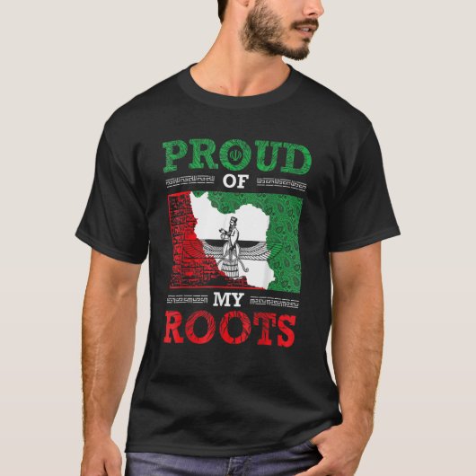 Iran Iraanse Iraanse Perzische Iraanse vlag Iran r T-shirt (Voorkant)