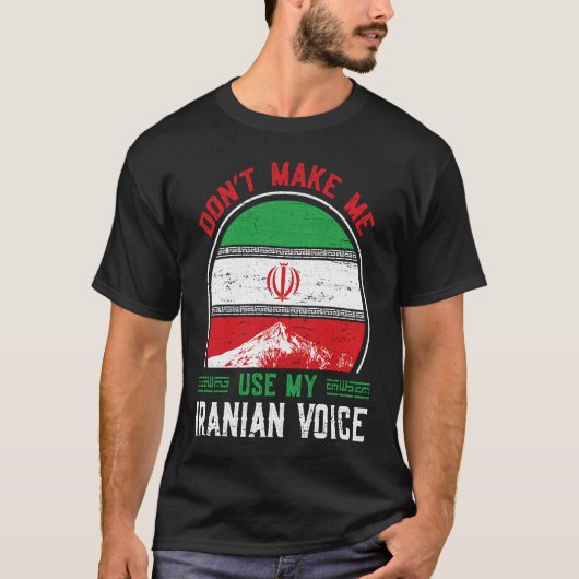 Iran Iranian Persian Irani Flag Iran Roots Farsi I T-shirt (Voorkant)