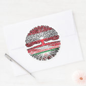 Iran Iranisch Österreichisch Österreich Baum Ronde Sticker (Envelop)