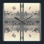 Iran Isfahan chehel sotun palace 1970 Vierkante Klok<br><div class="desc">Iran Isfahan chehel sotun palace 1970</div>