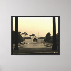 Iran Isfahan chehel sotun paleis 1970 Canvas Afdruk