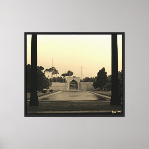 Iran Isfahan chehel sotun paleis 1970 Canvas Afdruk