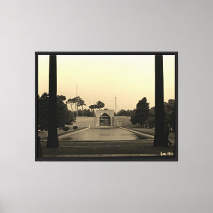 Iran Isfahan chehel sotun paleis 1970 Canvas Afdruk