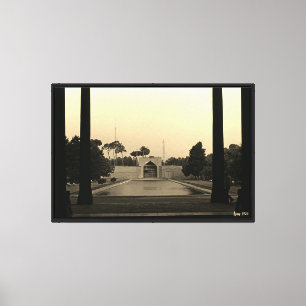 Iran Isfahan chehel sotun paleis 1970 Canvas Afdruk
