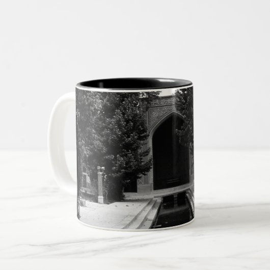  Iran Isfahan moskee Two-Tone Coffee Mok (Voorkant links)