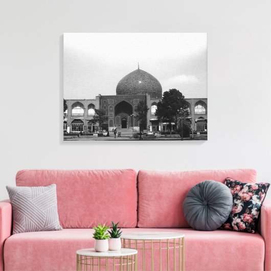 Iran Isfahan shah moskee Canvas Afdruk (Insitu (Woonkamer))