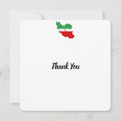 Iran kaart met vlag en embleem (Achterkant)