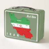 Iran Kaart met Vlag en Embleem (Voorkant)