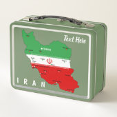 Iran Kaart met Vlag en Embleem (Achterkant)