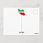 Iran kaart met vlag en embleem (Achterkant)