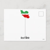 Iran kaart met vlag en embleem (Achterkant)