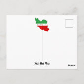 Iran Kaart met Vlag en Embleem (Achterkant)