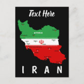 Iran Kaart met Vlag en Embleem (Voorkant)