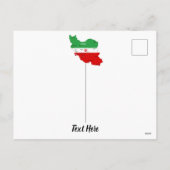 Iran kaart met vlag en embleem (Achterkant)