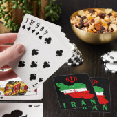 Iran Kaart met Vlag en Embleem (Insitu)