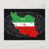 Iran Kaart met Vlag en Embleem (Voorkant)
