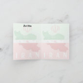 Iran kaart met vlag en embleem (Binnen)