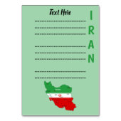 Iran kaart met vlag en embleem (Achterkant)