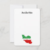 Iran kaart met vlag en embleem (Achterkant)