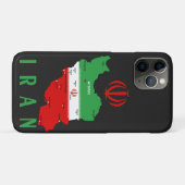 Iran kaart met vlag en embleem Case-Mate iPhone case (Achterkant (horizontaal))