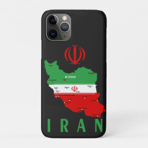 Iran kaart met vlag en embleem Case-Mate iPhone case