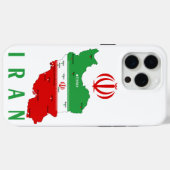 Iran kaart met vlag en embleem Case-Mate iPhone case (Achterkant (horizontaal))