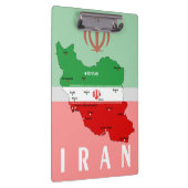 Iran kaart met vlag en embleem klembord (Rechts)