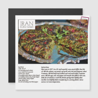 IRAN Kuku Sabzi Magnetisch Recept Briefkaart