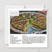 IRAN Kuku Sabzi Magnetisch Recept Briefkaart (Voorkant)