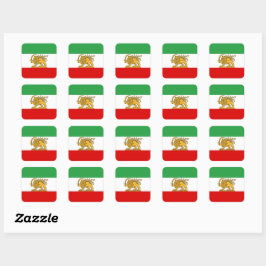 IRAN Leeuw en Zon Vlag Mini Sticker